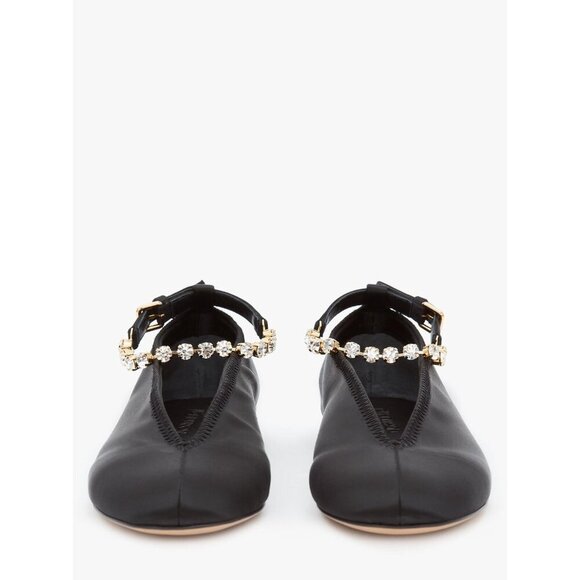 J W Anderson Ballerina Shoes With Crystals Size 38 US 8 Black $890 - Picture 15 of 16